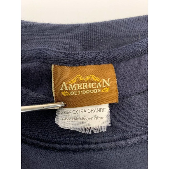 VTG American Outdoors Pullover Magnificent Meadow Blue 2X Men's A63 - Picture 3 of 7